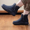Winter Chic: Thick Bottom Snow Boots with Side Chain - Warm and Comfortable Women's Footwear